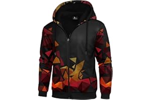 SwissWell Męskie bluzy z kapturem zapinana na zamek bluza średniej wagi pulower kurtka polarowa outdoorowa z długim rękawem