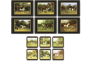 PIMPERNEL-PORTMEIRION Pimpernel Tally Ho, 6 manteles individuales + 6 posavasos.