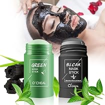 Masque Stick Vert Au Thé Vert - Lot De 2 Sticks De 80g - Hydratant Et Contre Points Noirs - Focusun