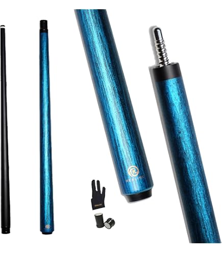 KHEALING Koolstofvezel Pool Cue, 12mm Head, Low Deflection Pool Cue