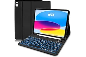TITITINITA iPad 10th Generation Keyboard Case 10.9“2022, Slim Smart Keyboard for iPad 10th Gen 2022 with Premium Protective Cover with Pencil Holder for iPad 2022 10.9 Inch, Black