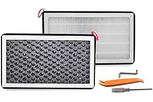 Arcoche Filtre HEPA avec charbon actif pour Tesla Model 3 2017-2025 Highland/Model Y 2020-2026 Juniper, Filtre d'air d'échappement avec filtration d'odeurs,Numéro OE:1107681-00-A (2 pièces)