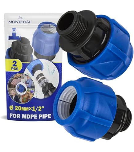 Raccordo Manicotto 20mm X 1/2" MONTERAL - Per Tubo Polietilene PE, Acciaio Zincato - Foto 13