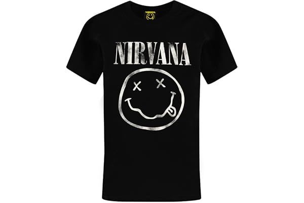 Nirvana T-Shirt Noir à Manches Courtes pour garçon
