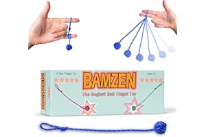 MINDZEN BAMZEN Begleri Ball Fidget Toys for Adults & Kids | Helps Relieve Stress & Anxiety | A Perfect Aid for ADHD, Skin & Finger Picking & Autism | Highly Fun & Easy to Use Sensory Spinners Toy (Blue)