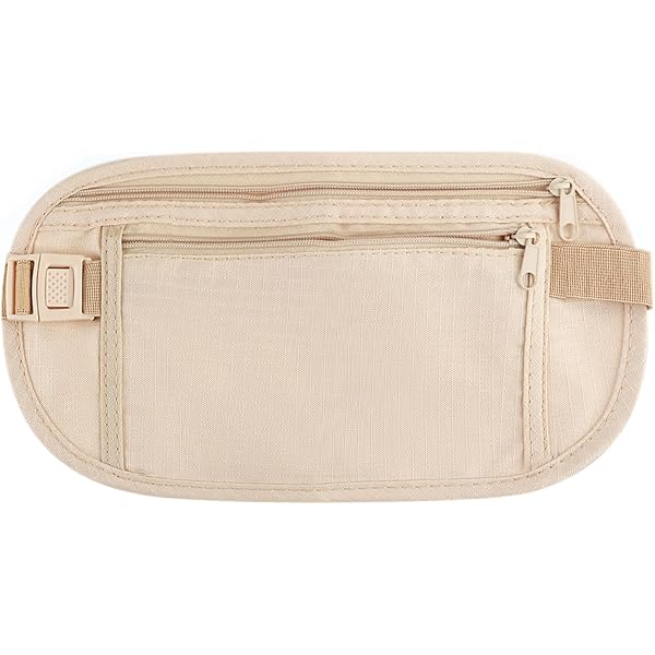 Pochette Secrète Lot De 2 Ceintures Portefeuille De Voyage - Pochette Cachée Sous Vêtements - Anti-vol Pour Argent Et Passeport Accessoire Anti-vol Voyage
