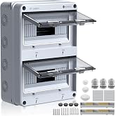 Neoteck Surface Electrical Distribution Box 24 Modules Distribution Box Outdoor Waterproof IP65 for Indoor and Outdoor