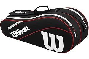 Wilson Advantage iii six Racket Bag Schlägertasche Schwarz - Weiß