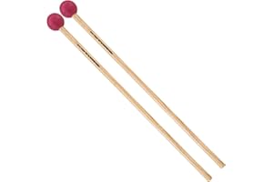 Percussion Plus PP080 Professional Xylophone Mallets - Hard Rubber,Red
