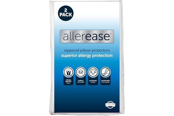 Aller-Ease Allergi Kuddskydd, Polyester, Vit, Standard