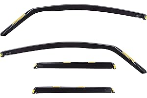 HEKO-12244 anteriore posteriore Vento compatibile Con deflettore Citroen C5 2008 Station Wagon 5-Porta Station Wagon (4 pièce), Noir