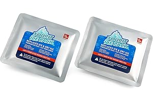 TOURIT Reusable Ice Packs for Coolers, Long Lasting, Cooler Ice Packs for Cooler Bag, Lunch Bags/Box, Cooler Backpacks, Knee Injuries, Back Pain Relief 2 Sets
