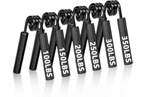 Gotaqery Metal Hand Grip Strengthener, 3 Pack (150, 200, 250 lbs), No Slip Heavy-Duty Finger, Wrist & Forearm Exercise Strengthener for Home Office & Gym, Muscle Building Grip Strength Trainer