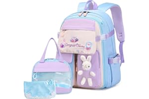 WYCY Mochilas Escolares Niña, 25 Litros, Kawaii Mochila Colegio Niñas de 6 a 14 Años, de Gran Capacidad Repelente Mochila Primaria