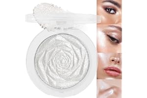 Lilbitty 1 illuminateur de maquillage blanc à paillettes pour le visage et le corps, poudre brillante diamant pour joues, yeux et nez, maquillage longue durée pour un look brillant