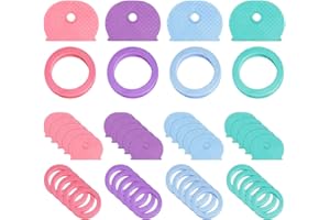 CWPFVQA Couvre-Clés 40 Pièces, Couvre-Clés D'Identification De Clé, Couvre-Clés En Plastique, Couvre-Clés Colorés, Accessoires De Clé