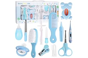 Set Para Cuidado Del Bebé, RoseFlower 13 piezas kit Aseo Bebé Recien Nacido Higiene - Bebé Kit de Cuidado de Salud Seguro Infantil Enfermera Diaria Herramienta para el Uso Diario, Regalos para Bebes