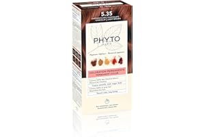 Phyto Color Kit 5.35 Castano Chiaro Cioccolato Colorazione Permanente senza ammoniaca, 100% Copertura Capelli Bianchi