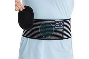 HEERTEEAJ Umbilical hernia belt for men and women - Hernia support for men with compression pad (inguinal, femoral, incisional) - Abdominal binder post surgery and postpartum (Black, Large/X-Large (Pack of 1))