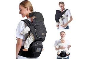 Wenbones Adapt Babytrage für Neugeborene ab Geburt, 3-Positionen SoftTouch Cotton Ergonomische Babybauchtrage Rückentrage Baby-Tragetasche, einfach anzulegen, ideal für freihändiges Elterndasein