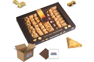 Luxury Baklava Selection Baklawa Sweets 1kg, Premium Handmade Baklawa Pastry Selection Halal Dina Handmade Boxed Treatz