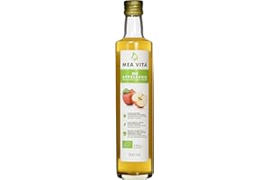 GREAT VITA MeaVita Vinagre de Sidra Orgánico de Manzana, Natural Turbio y sin Filtrar con Nuez de Vinagre, 1000 ml (2 x 500 ml)