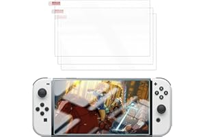DLseego [3 Pack Protecteur D'écran Compatible avec Nintendo Switch OLED 2021, Film en Verre Trempé HD pour Switch [Sans bulles] [Anti-rayures]
