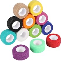 Lot de 48 rouleaux de bandage cohésif auto-adhésif (2,5 cm x 4,5 m Lot de 48 rouleaux de bandage cohésif auto-adhésif (2,5 cm x 4,5 m