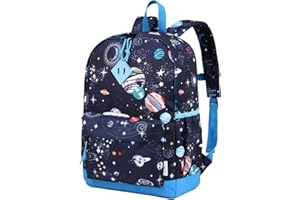 VASCHY Mochila Niña Niño, Mochila Escolar Primaria Mochila Infantil 4-6 Años Mochila Unicornio Mochila Chica Chico Ajustar Carpeta A4 con Bolsillos Laterales y Correa en Pecho