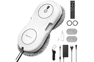 Robofun 7000Pa Fensterputzroboter mit Turbinenmotor, Mini Fensterroboter, Doppelhelix-Reinigung, 63 MM ultradünn, Randerkennung, 3 Reinigungsmodi, Fensterreiniger elektrisch für alle Fenstertypen