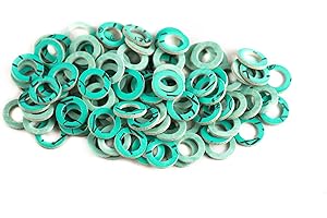 KINETICS LINE Junta Plana de Fibra 3/8 Pulgada (14.5 x 9 x 2 mm) 100 Piezas para Fontanería, Calefacción, Aire Acondicionado, Ventilación, Tuberías de Jardín (Hasta 180 °C)