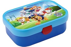 Mepal - Fiambrera Campus - Bento Box para Niños - Lonchera con Compartimento y Tenedor - Fiambrera con Cierre de Clip - Sin BPA y apta para Lavavajillas - 750 ml - Paw Patrol Pups