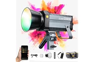 Lampa wideo, COLBOR CL220R RGB LED światło wideo, 220 W, światło ciągłe 2700 K-5600 K M/G Balance COB Studio oświetlenie fotograficzne CRI97+ ze sterowaniem za pomocą aplikacji Bowens Mount, 13
