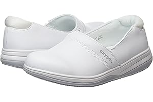 Oxypas Sicherheitsschuhe für Frauen - Suzy - Leichter und bequemer Arbeitsschuh, ideal für Krankenschwestern, Küche oder Innenbereich, rutschfest und stoßabsorbierend, Weiss, 37 EU