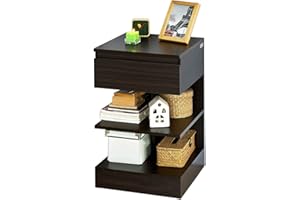 SoBuy® Tavolino da divano, tavolino da soggiorno, Comodini letto,con cassetto,FBT49-BR,IT