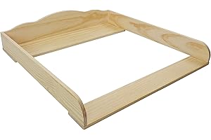 Puckdaddy Cambiador Wilhelm - 80x78x15cm, de madera natural, accesorios de cambiador compatibles con las cómodas Malm, incl. material de fijación para montaje en pared