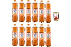 ITALIAN GOURMET E.R. San Benedetto the pesca 12x 1,5 L, thé glacé le «Peach Pet jetable, thé glacé rafraîchissant, sans conservateurs et colorants artificiels + Italian Gourmet polpa 400g