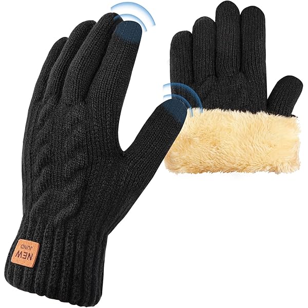 Gebreide alpaca wollen dames handschoenen Chimu motief