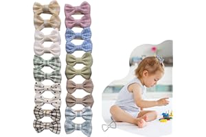 FloralGrace Pack of 20 Baby Girls Hair Bows Clips Hair Bow Clips for Little Girls Baby Teenager Hair Clips Crocodile Clip (Multi-Colour)