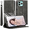 TTYSHTT for Umidigi G5/Umidigi G5A Case and 2 Tempered Glass Screen Protector, Leather Wallet Phone Case with Card Slots Magnetic Closure Kickstand Shockproof Protective Cover for Umidigi G5 - Black