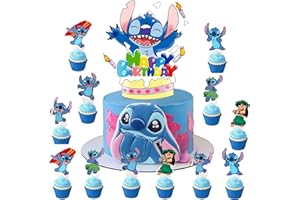 YOOYEH 13 PCS Party Cake Toppers, Birthday Party Supplies Decorations for Boys Girls…