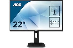 AOC 22P1D - ekran 660 Hz, 2 ms, TN, USB HUB, głośniki, bez migotania, niskie niebieskie światło (1920 x 1080 przy 60 Hz, 250 cd/m², HDMI/VGA/DVI)