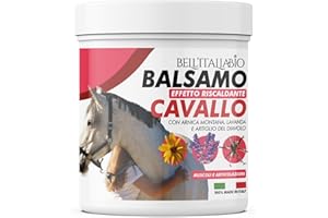BELL'ITALIABIO Balsamo Cavallo Riscaldante 600ml - Crema Riscaldante Muscoli Sportiva con Arnica per Cavalli, Lavanda e Artiglio del Diavolo per Disturbi e Tensioni Muscolari Balsamo di Cavallo