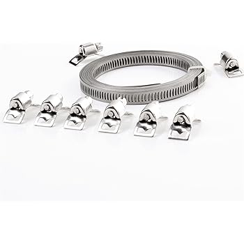 Set Fascette Serramanicotto Draper 55592 - Banda 12 Mm, 3 Metri Di Lunghezza, Con 8 Fascette Di Tensionamento