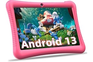 Semeakoko Kids Tablet 10 Inch, Android 13 Tablet for Kid,Age, Quad Core-3GB RAM + 32GB ROM, WiFi, Parental Control, Kids Software, Dual Camera,1280X800 HD Display,Gift for Kids/Children-Pink