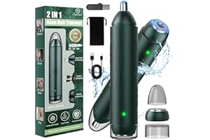 ‎OUKZON Nasenhaartrimmer Herren Frauen, Oukzon 2 in 1 Nasenhaarschneider Ohrhaarschneider Barttrimmer Gesichtshaarentferner- 2024 Professionelle USB Aufladbar Schmerzfrei Haartrimmer für Nasen, Bart, Gesicht