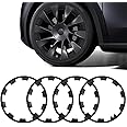 LIROPAU Wheel Rim Protector for Tesla Model Y 20 Inch Wheel Rim Protector All-in-one ABS Rim Hubcaps Cover Protection Accessories, Guard Scratch Curb Rash, Wheel Edge Trim Set of 4 (Model Y)