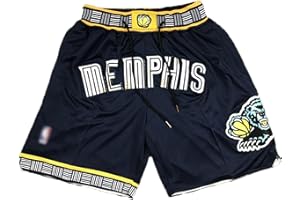 MOMQmicl NBA Grizzlies Basketballshorts for Herren, hochelastische, atmungsaktive Sporthose