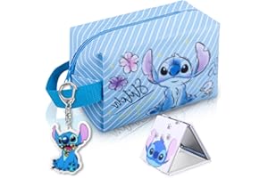 DEKEWE Trousse Maquillage Femme Voyage,Trousse de Toilette Grande Capacité Pochette Maquillage avec Porte-clés Petit Miroir, Sac de Maquillage de Voyage