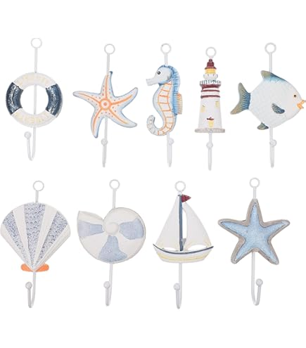 Attaccapanni Da Parete O Porta In Legno, Tema Nautico | Acquisti Online Su - Foto 10